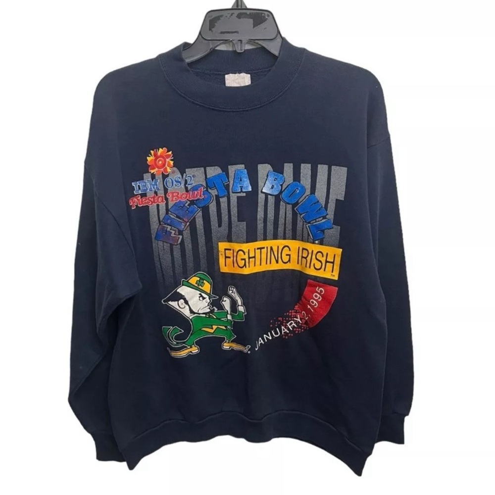 vintage nortre dame fighting irish fiesta bowel 1995 sweatshirt single stitch L